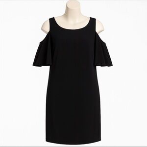 Chelsea28 Elegant Black Cold Shoulder Mini Dress